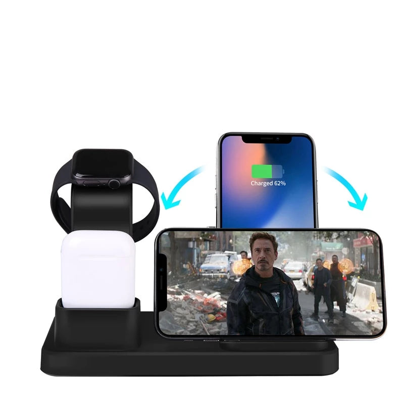 Base de Carregamento sem fio para iPhone 8/X/XR/XS Max / Apple Watch / AirPods